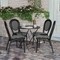 Flash Furniture Lourdes Thonet French Bistro Stacking Chair, Black and White PE Rattan and Black Alum Frame, 4PK 4-SDA-AD642002S-BKWH-BK-GG - alternate 3